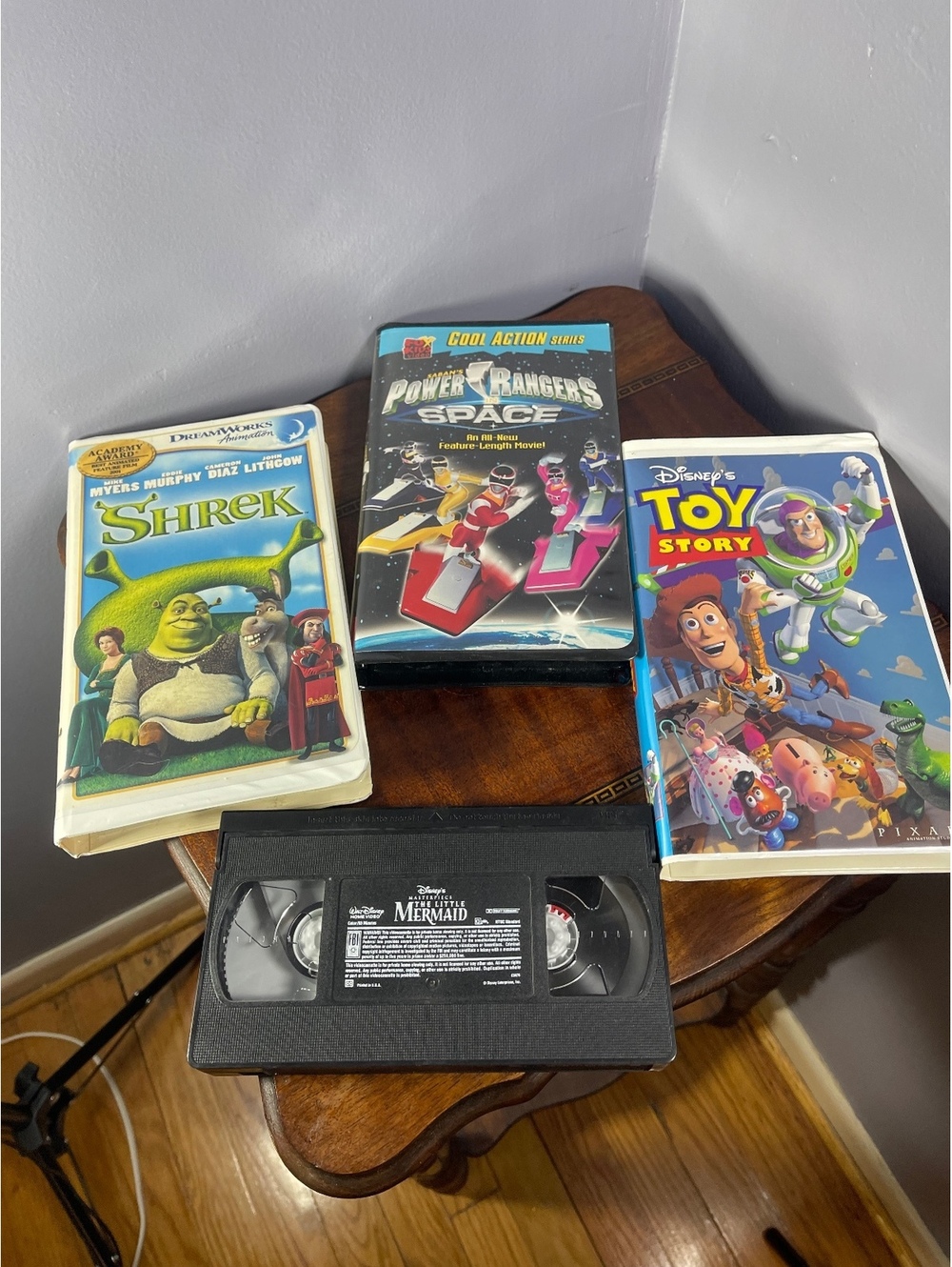 Vintage Disney VHS Movie Collection: Shrek, Power Rangers in Space, Toy Story, &